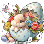 Easter Bunny Color By Number